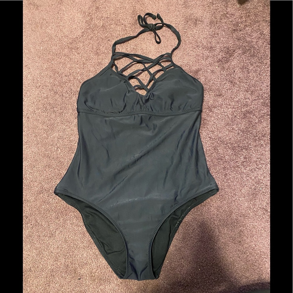 Target one piece bathing suit crisscross detail size L